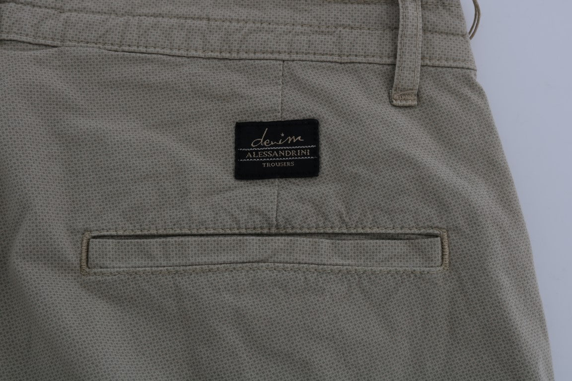 Daniele Alessandrini Pantalon chino slim en coton stretch beige