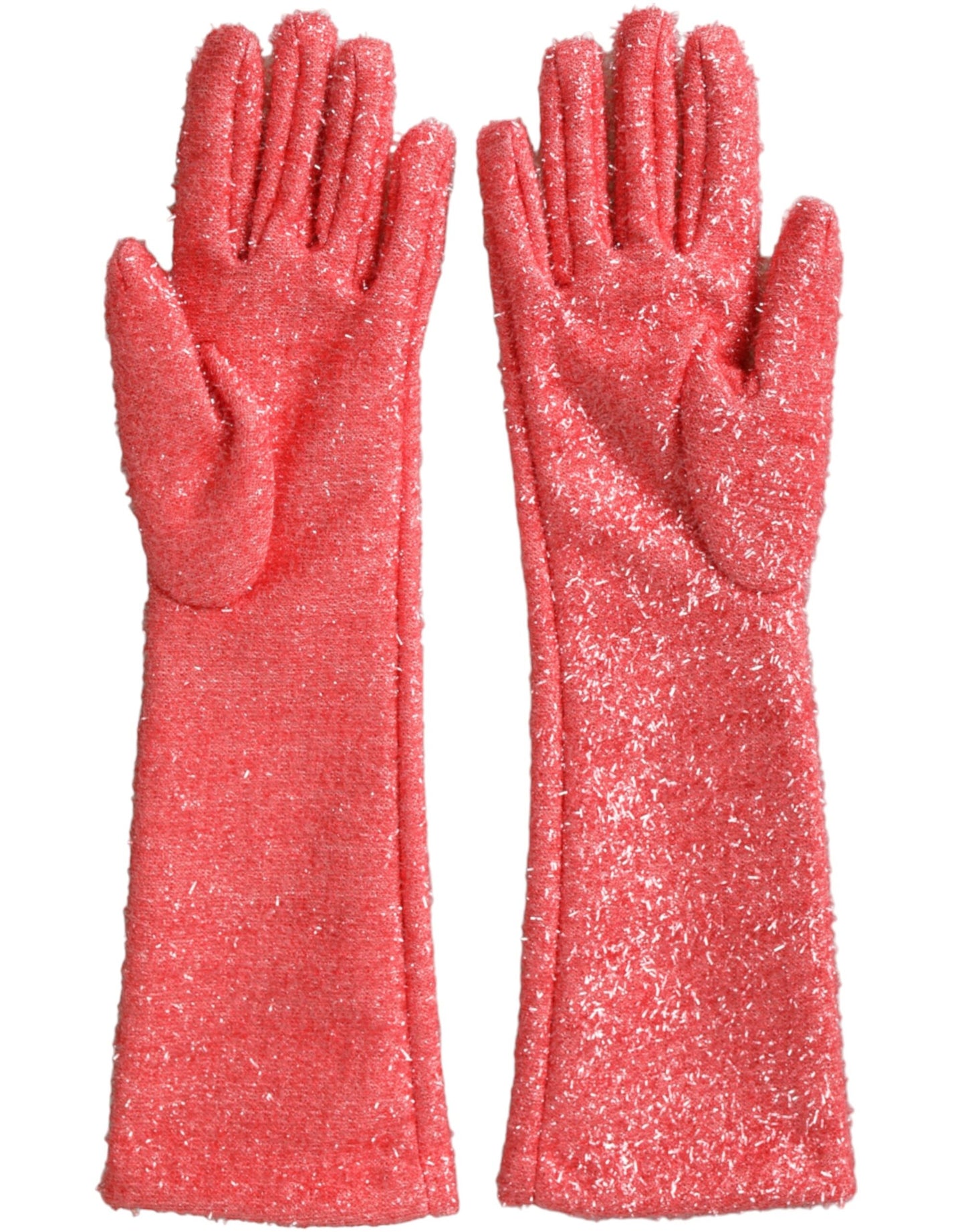 Dolce & Gabbana Pink Lurex Fantasia Mid Arm Length Gloves