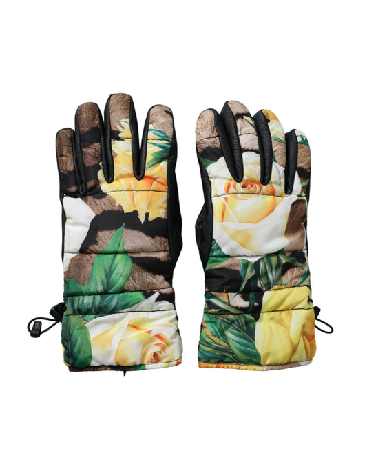 Dolce & Gabbana Multicolor Floral Wrist Length Gloves