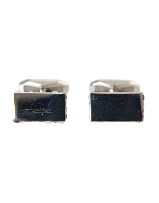 Dolce & Gabbana Silver Plated Metal Brass Pin Men Cufflinks