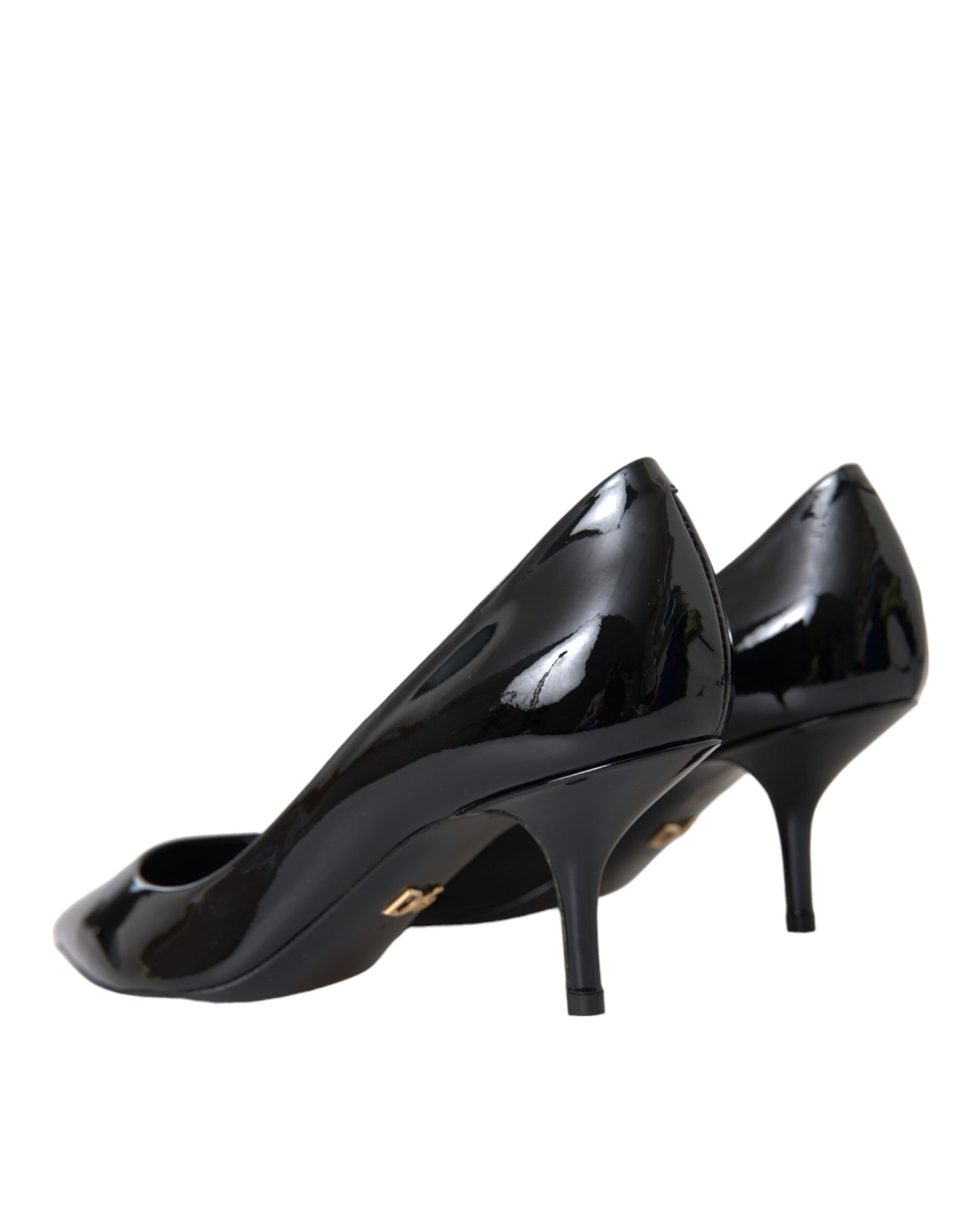 Dolce & Gabbana Black Patent Leather Heels Pumps Shoes