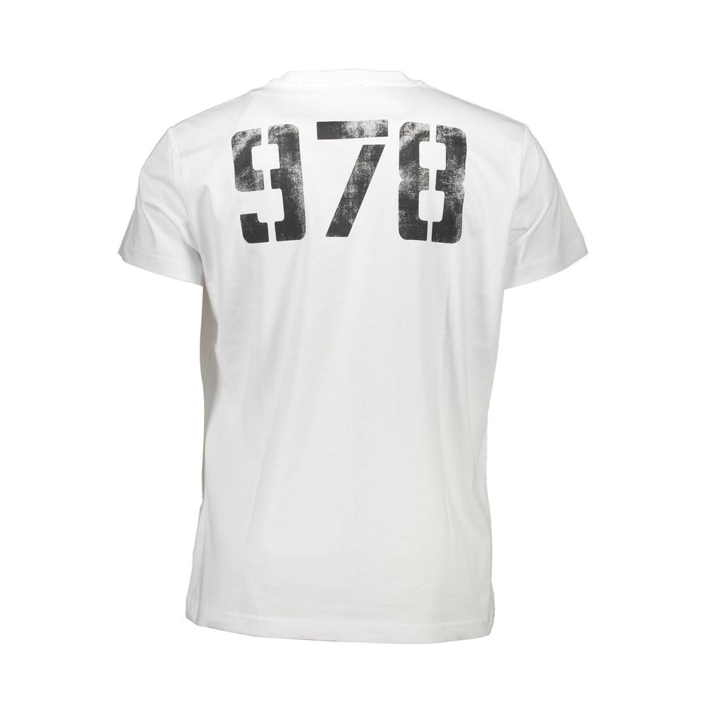 Diesel Sleek White Crew Neck Cotton Tee