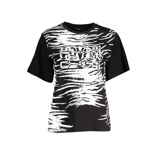 Cavalli Class Elegant Square Print Logo Tee