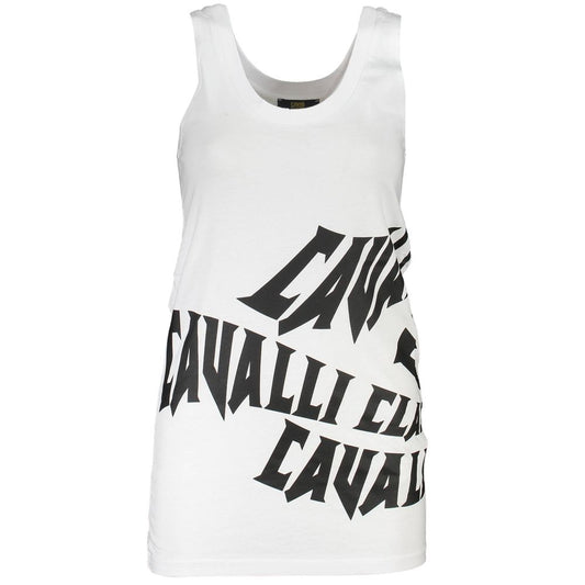 Cavalli Class Elegant Wide-Shoulder Printed Tank Top