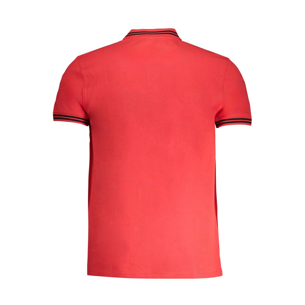 Cavalli Class Red Cotton Polo Shirt