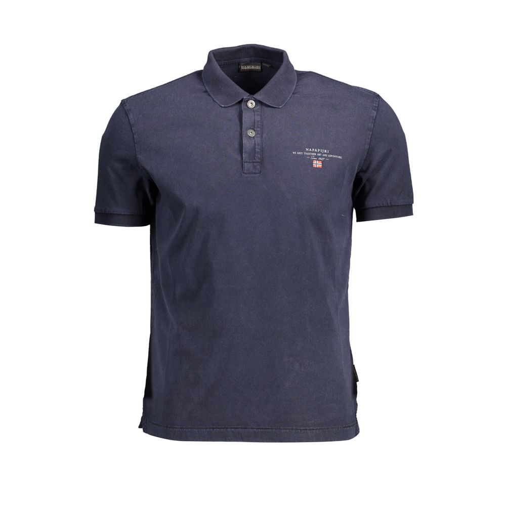 Napapijri Blue Cotton Men Polo Shirt