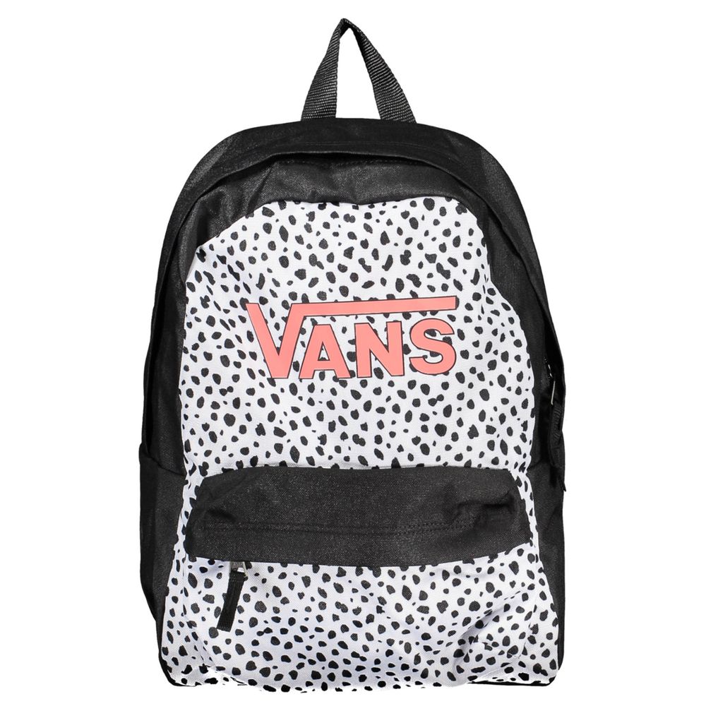 Vans Sleek Black Polyester Backpack with Logo Detail