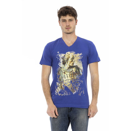 Trussardi Action Blaues Baumwoll-T-Shirt