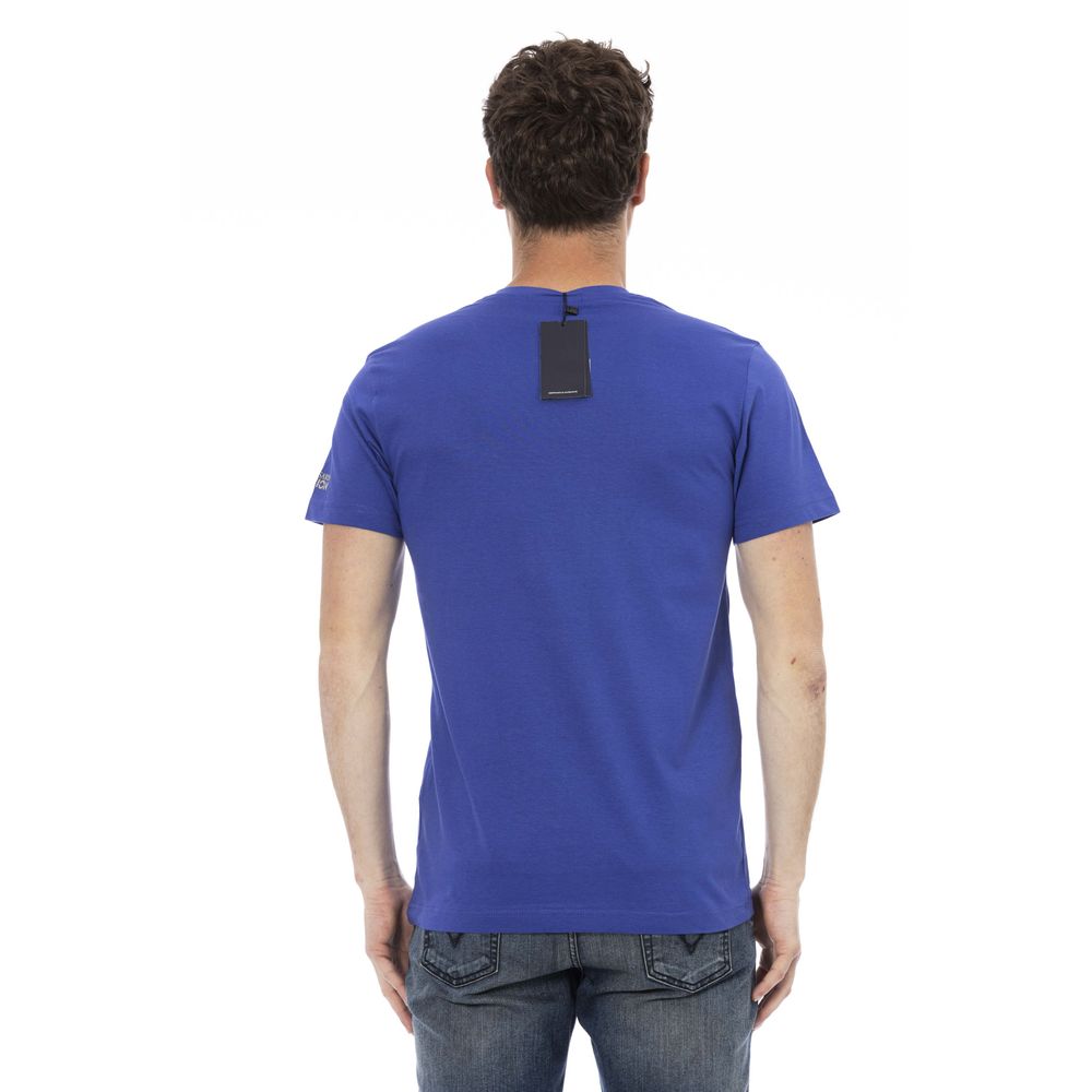 Trussardi T-shirt en coton bleu Action