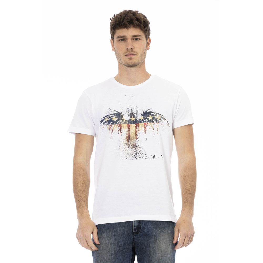 Trussardi Action T-Shirt aus weißer Baumwolle