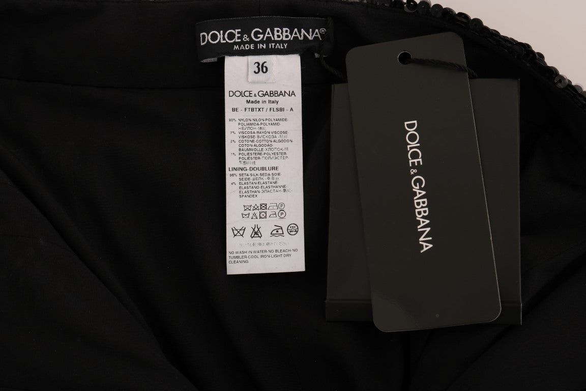 Schwarze modische Shorts mit Pailletten von Dolce &amp; Gabbana