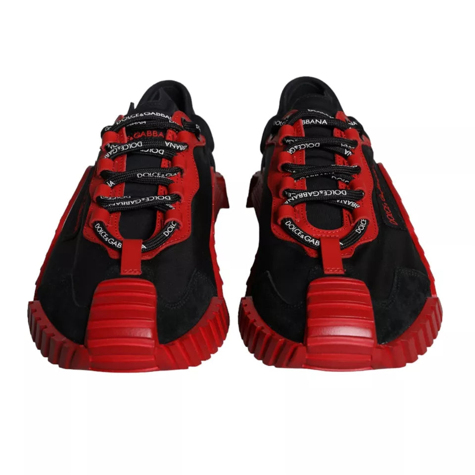 Dolce & Gabbana Black Red NS1 Low Top Sneakers Men Shoes