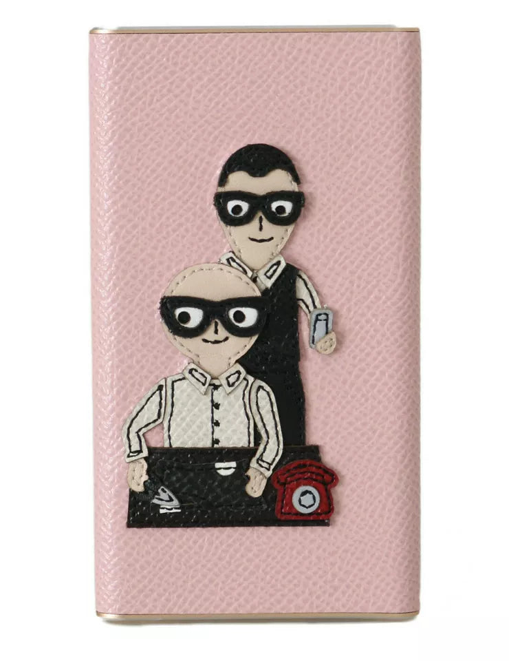 Chargeur Dolce &amp; Gabbana USB Cuir Rose #DGFAMILY Power Bank