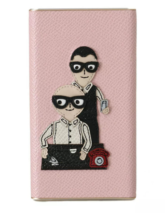 Dolce &amp; Gabbana Ladegerät USB Rosa Leder #DGFAMILY Power Bank