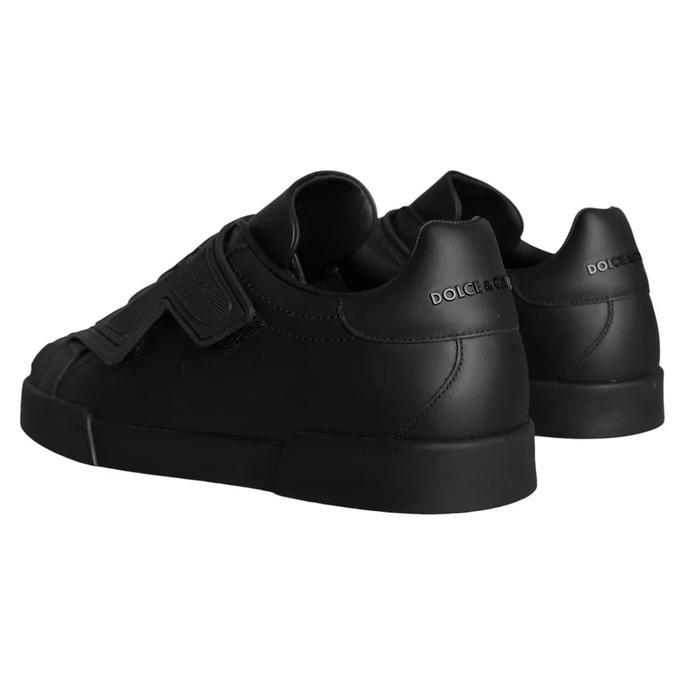 Dolce & Gabbana Black Lace Up Wave Low Top Sneakers Men Shoes