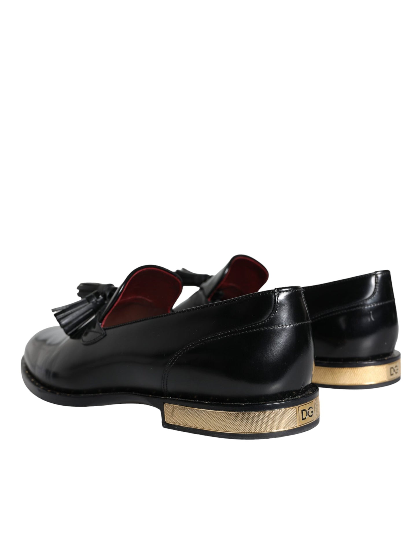 Dolce & Gabbana Black Calf Leather Loafer Mens Dress Shoes