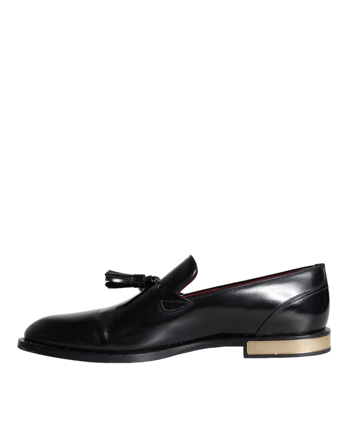 Dolce & Gabbana Black Calf Leather Loafer Mens Dress Shoes