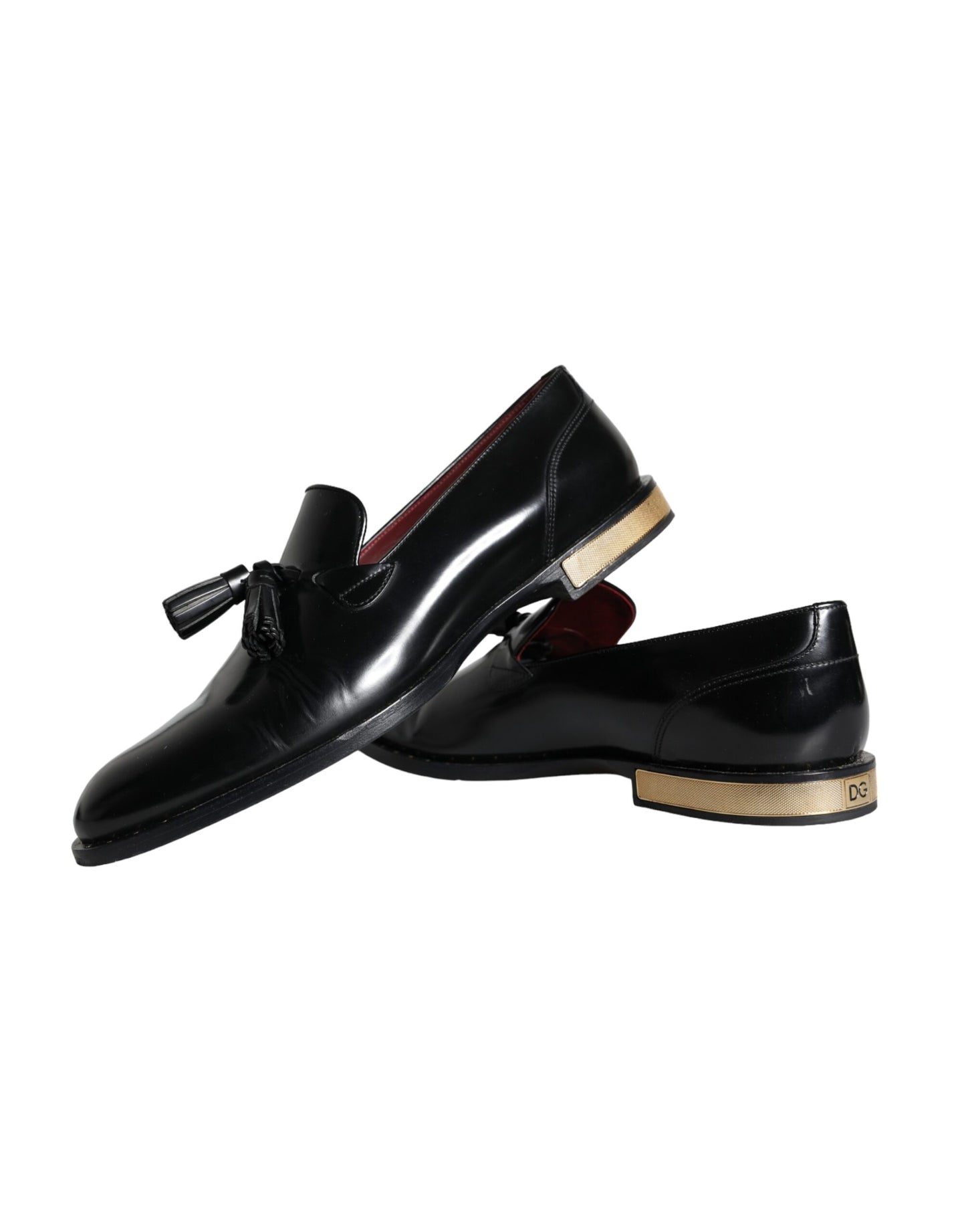 Dolce & Gabbana Black Calf Leather Loafer Mens Dress Shoes