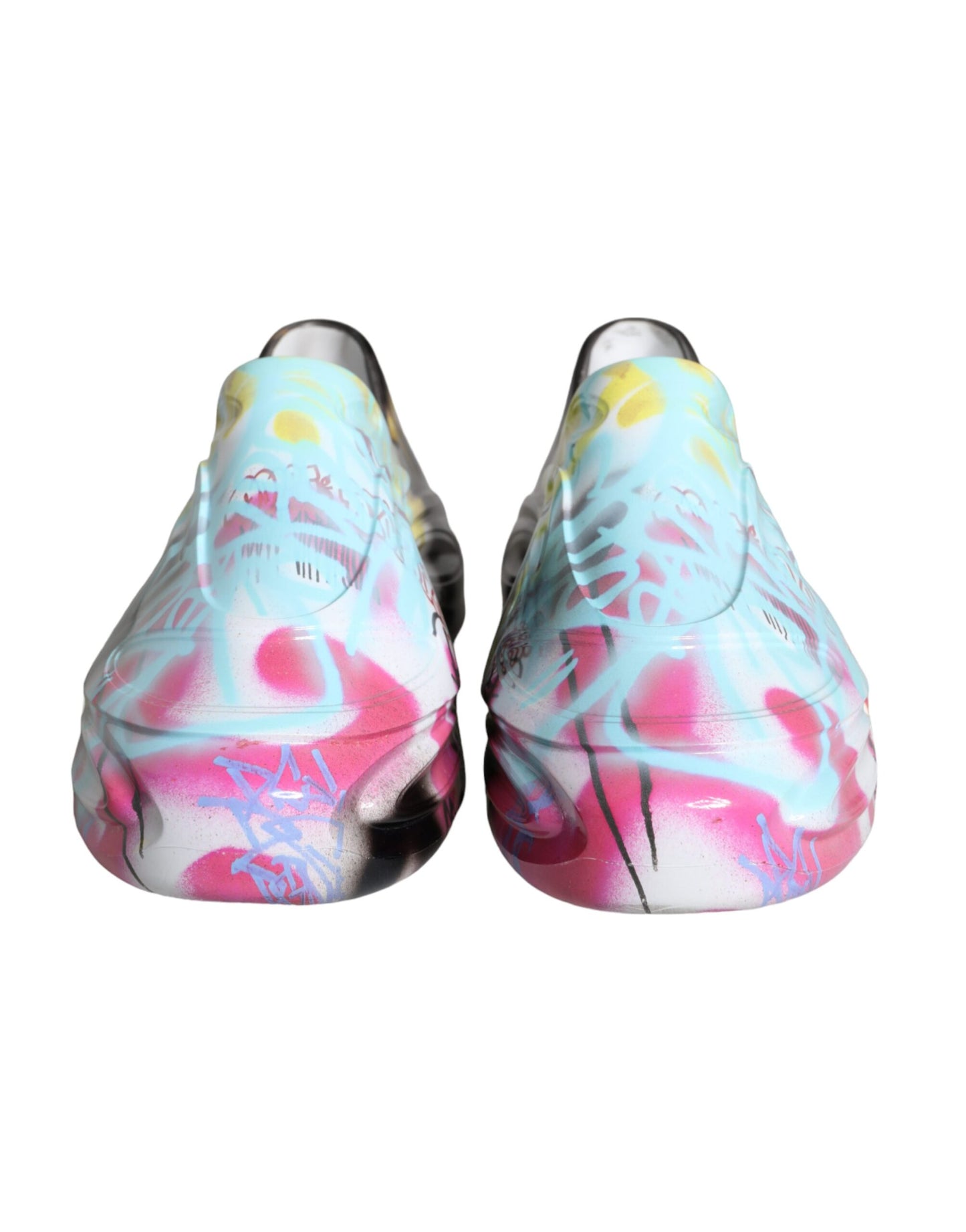 Dolce & Gabbana Multicolor Graffiti Rubber Low Top Sneakers Shoes