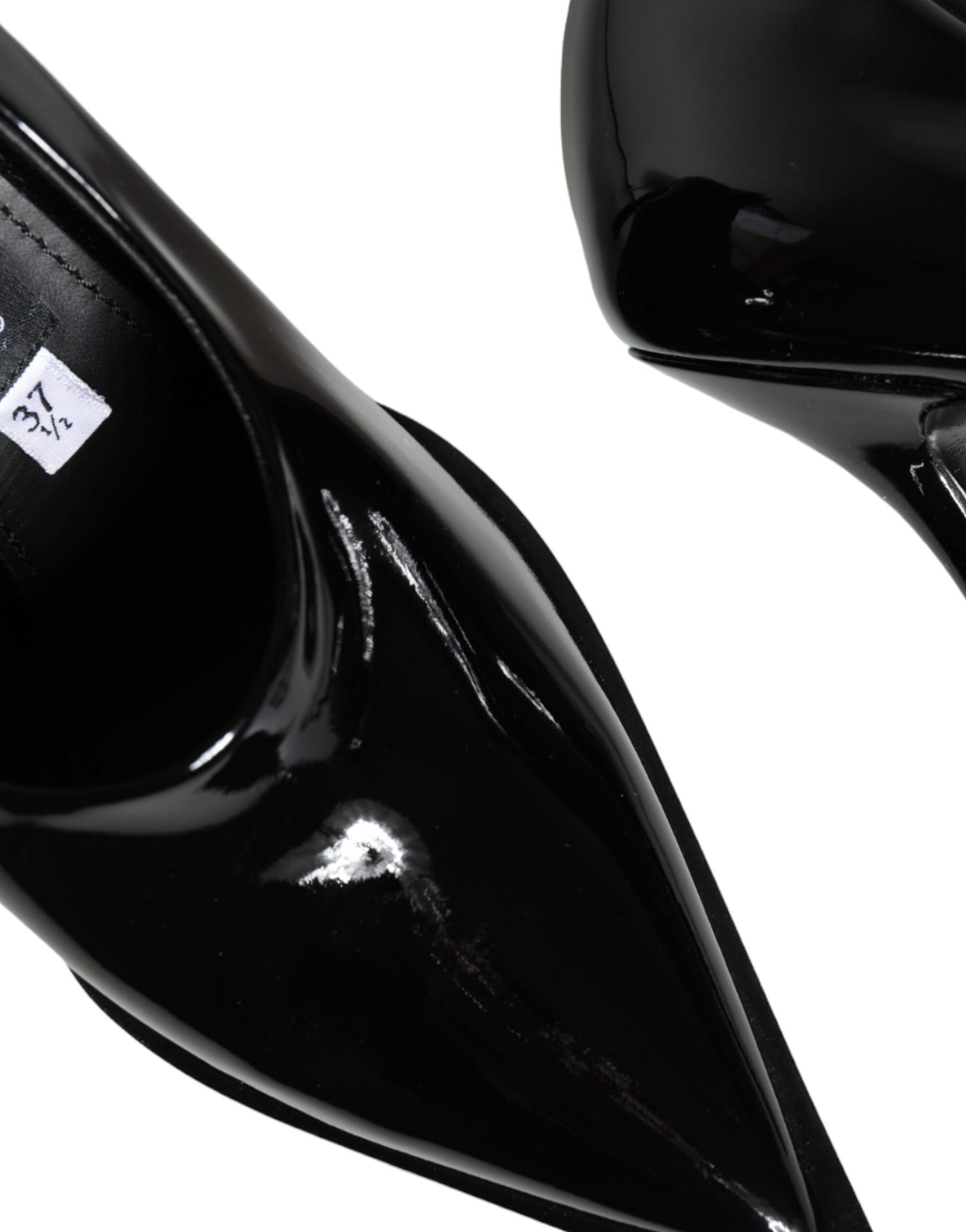 Dolce & Gabbana Black Patent Leather High Heels Pumps Shoes