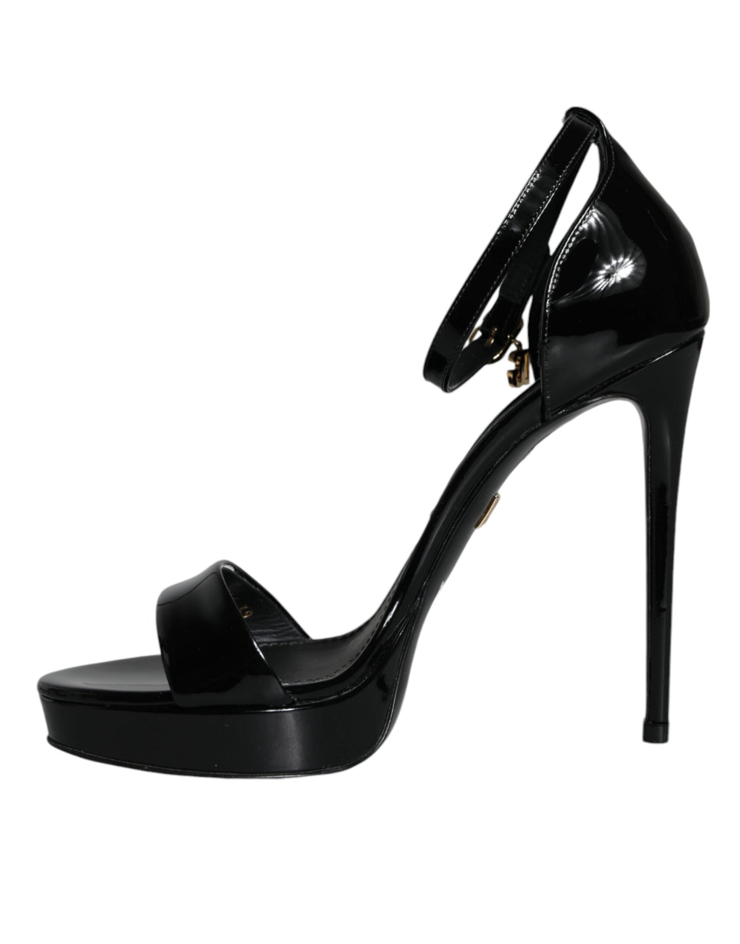 Dolce & Gabbana Black KEIRA Heels Ankle Strap Sandals Shoes