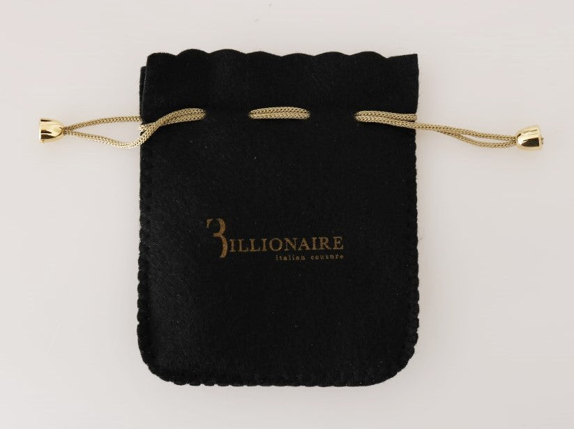 Billionaire Italian Couture Bifold-Geldbörse aus braunem Leder