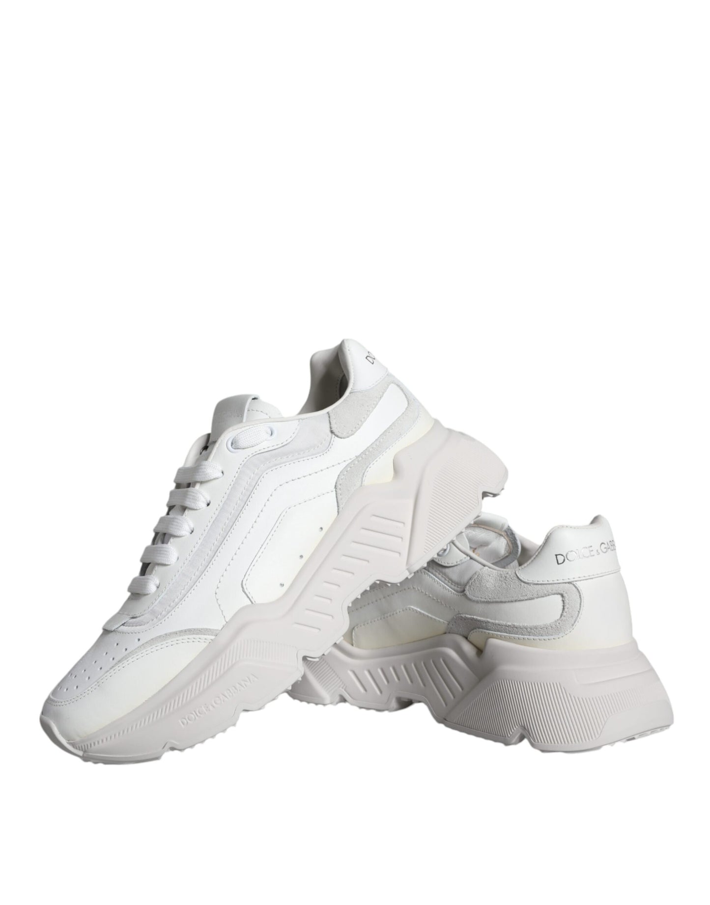 Dolce & Gabbana White DAYMASTER Calf Leather Sneakers Shoes