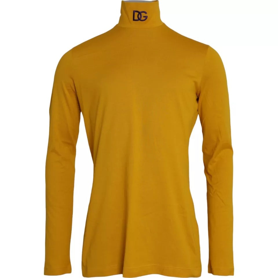 Dolce & Gabbana Dark Yellow Turtleneck Long Sleeves Sweater