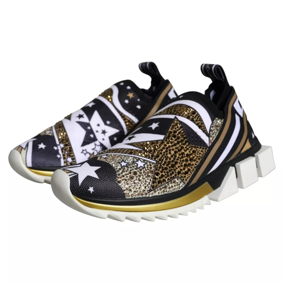 Dolce Gabbana Multicolor Comet Star Print Sorrento Sneakers Shoes MadFashion designer brands