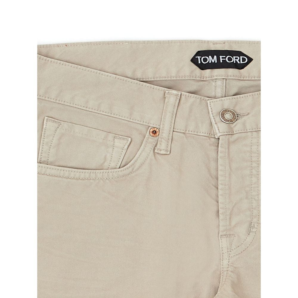 Tom Ford Beige Cotton Jeans & Pant