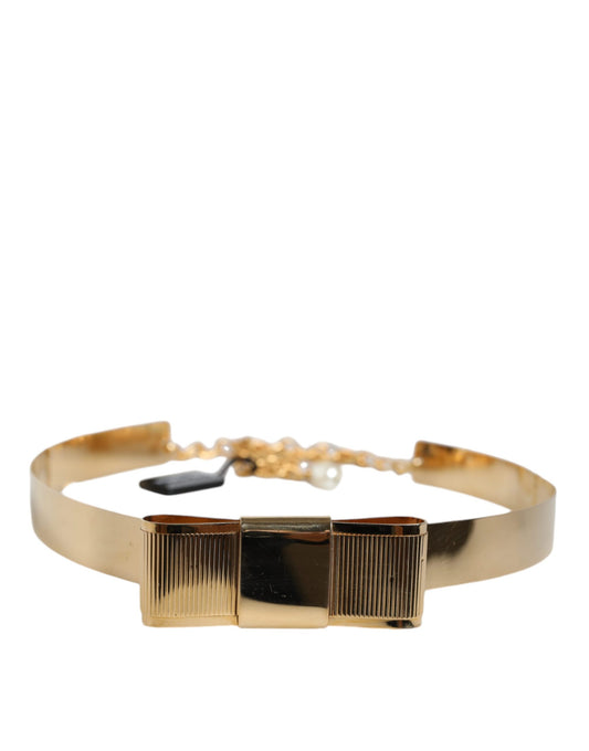 Dolce & Gabbana Gold Brass Adjustable Women Waist Chain Belt