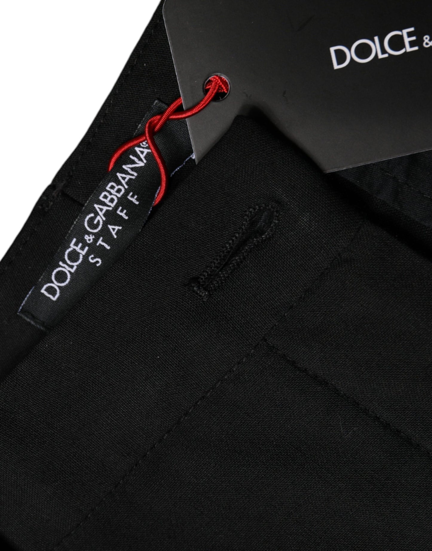 Dolce & Gabbana Black High Waist Tapered Pants