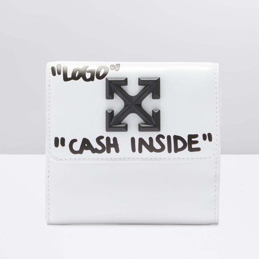 Off-White White Leather Wallet