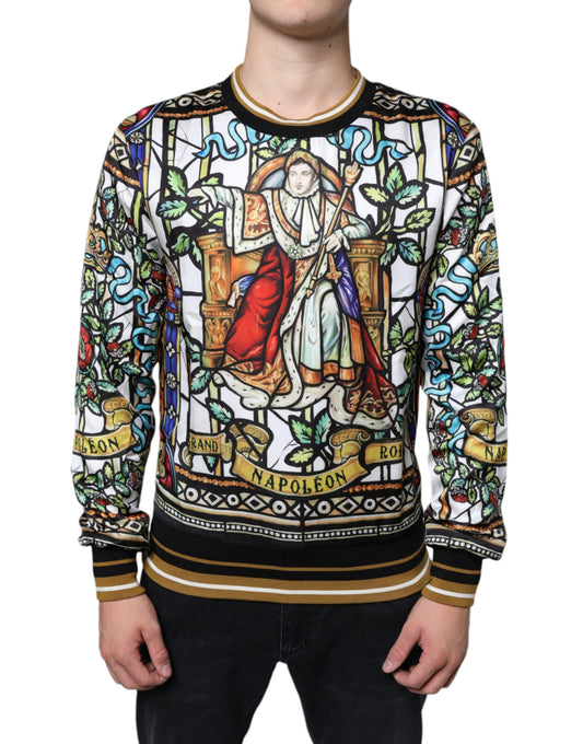 Dolce & Gabbana Multicolor Napoleon Pullover Men Sweatshirt Sweater