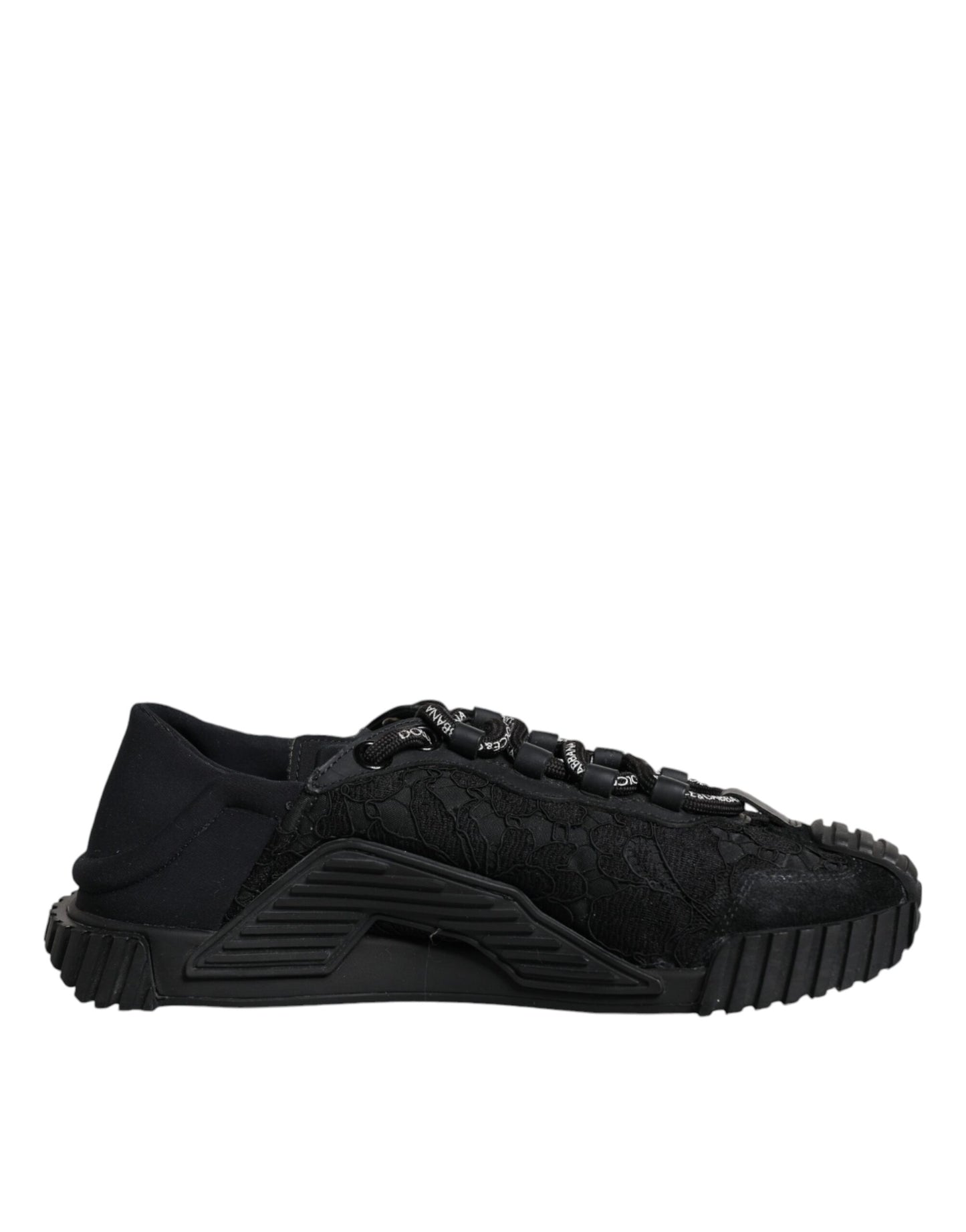 Dolce & Gabbana Black Lace Up Low Top NS1 Sneakers Shoes