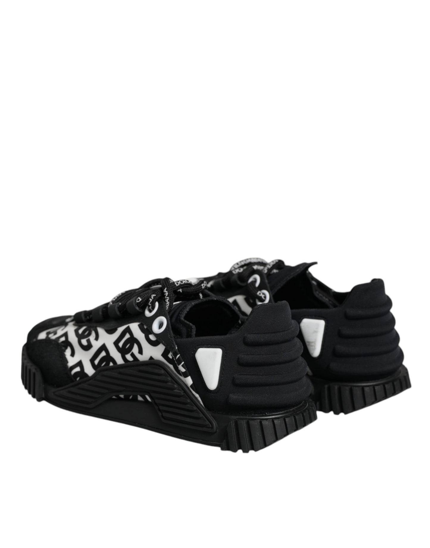 Dolce & Gabbana Black Logo Lace Up Low Top NS1 Sneakers Shoes