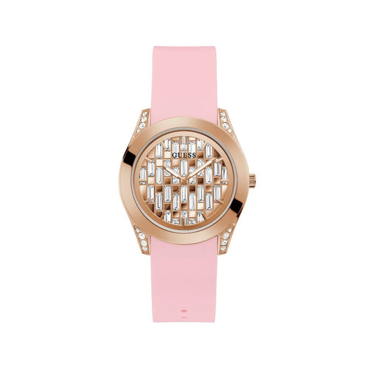 Guess Pink Silicone Watch