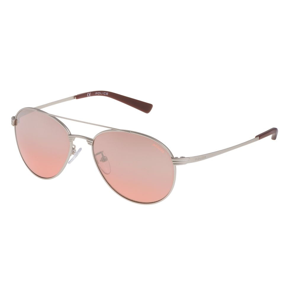 Police Gray Metal Sunglasses