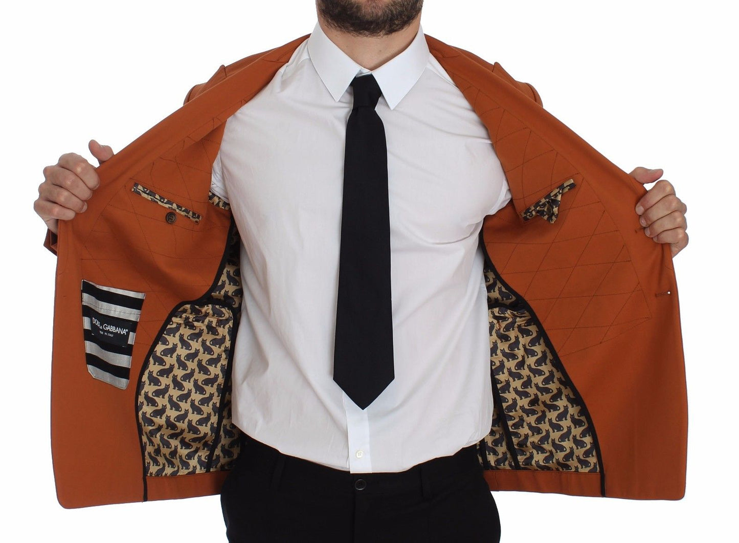 Dolce &amp; Gabbana Blazer stretch en coton orange