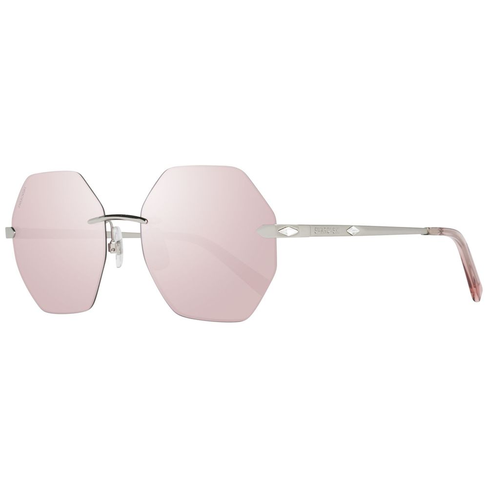 Swarovski Silver Metal Sunglasses