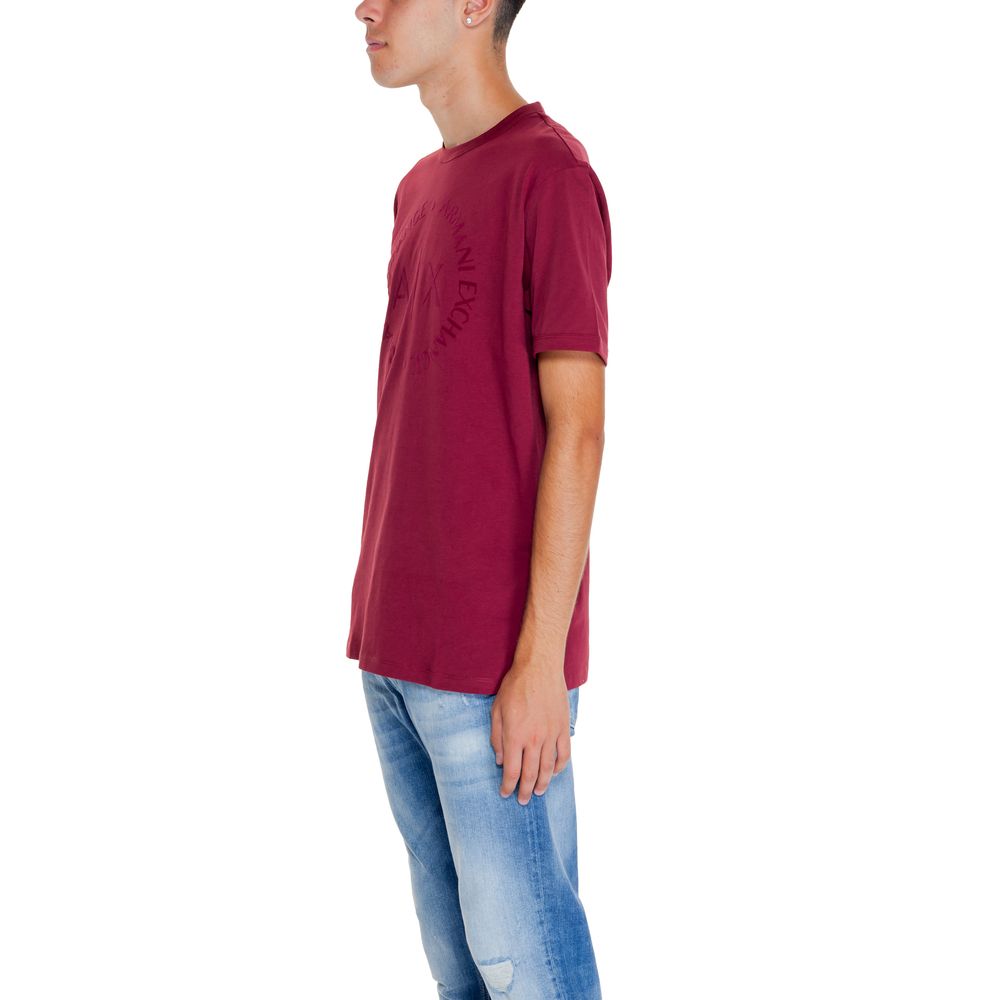 Armani Exchange Bordeaux Cotton T-Shirt