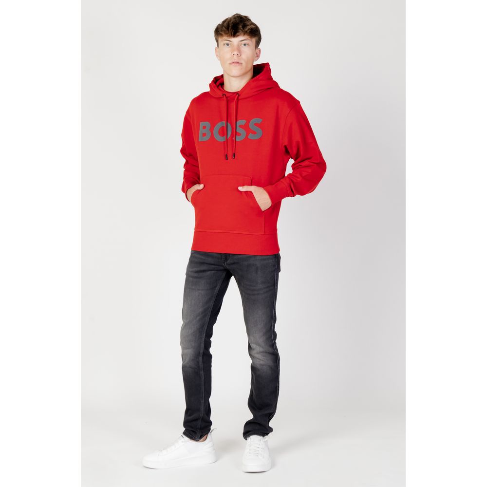 Hugo Boss Red Cotton Sweater