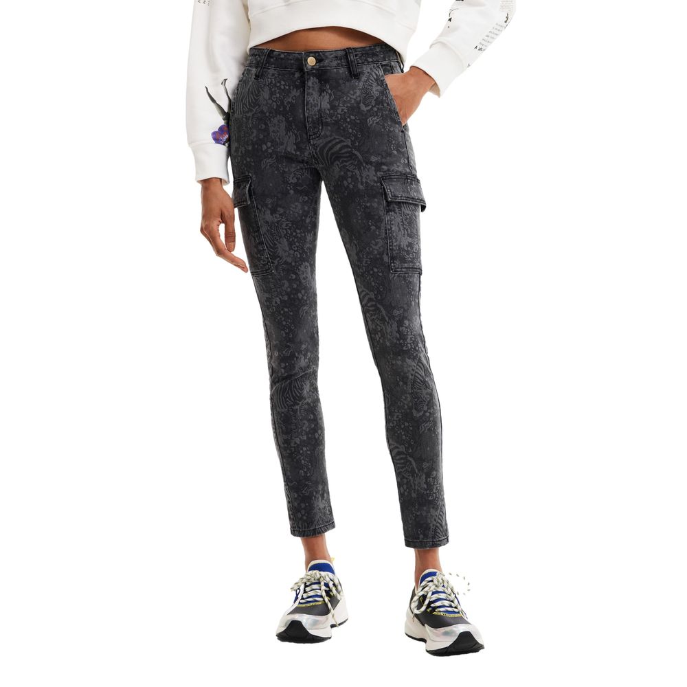 Desigual Black Cotton Jeans & Pant