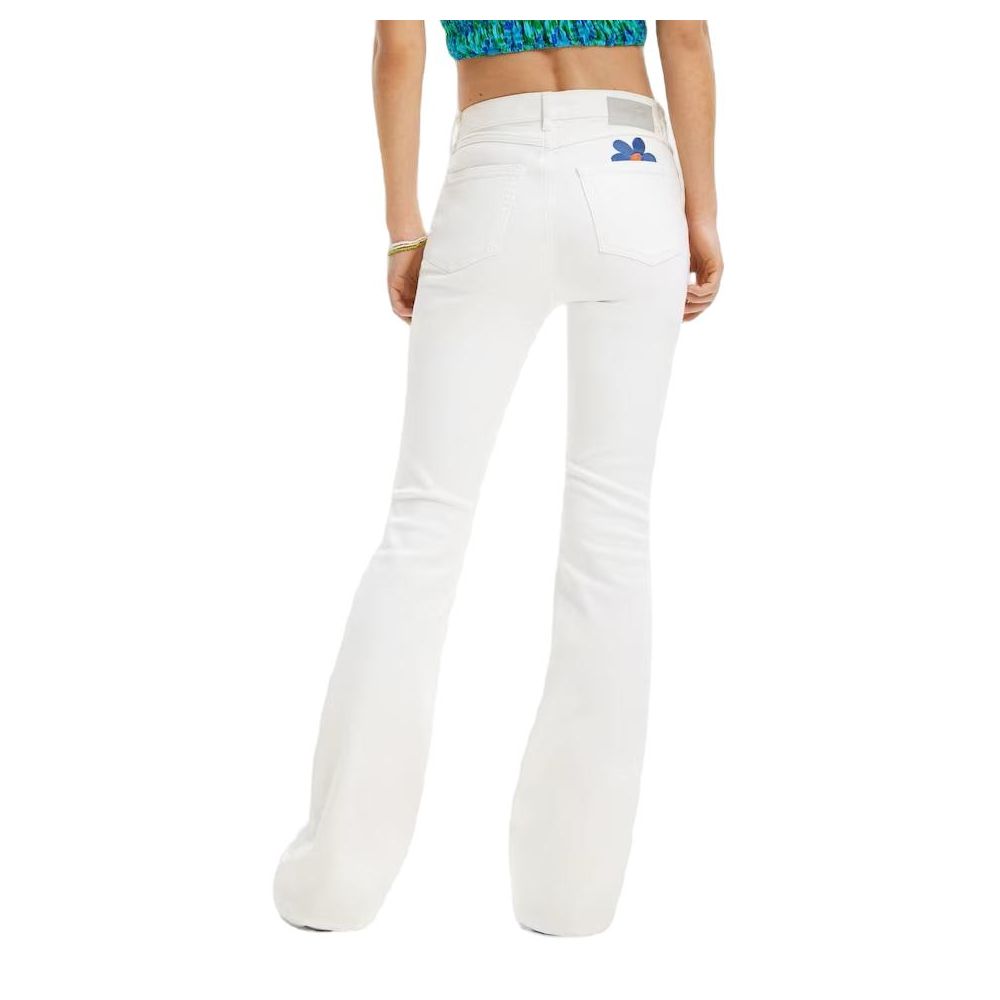 Desigual White Cotton Jeans & Pant