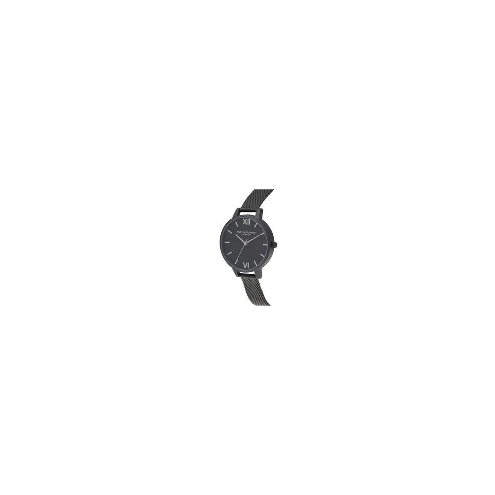 Olivia Burton Black Steel Watch