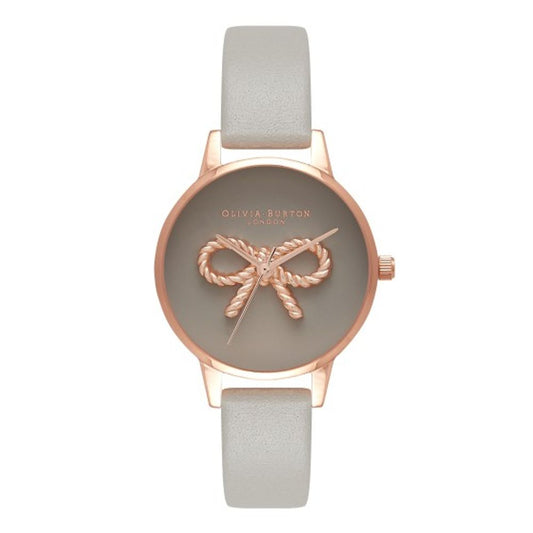 Olivia Burton Gray Synthetic Leather Watch