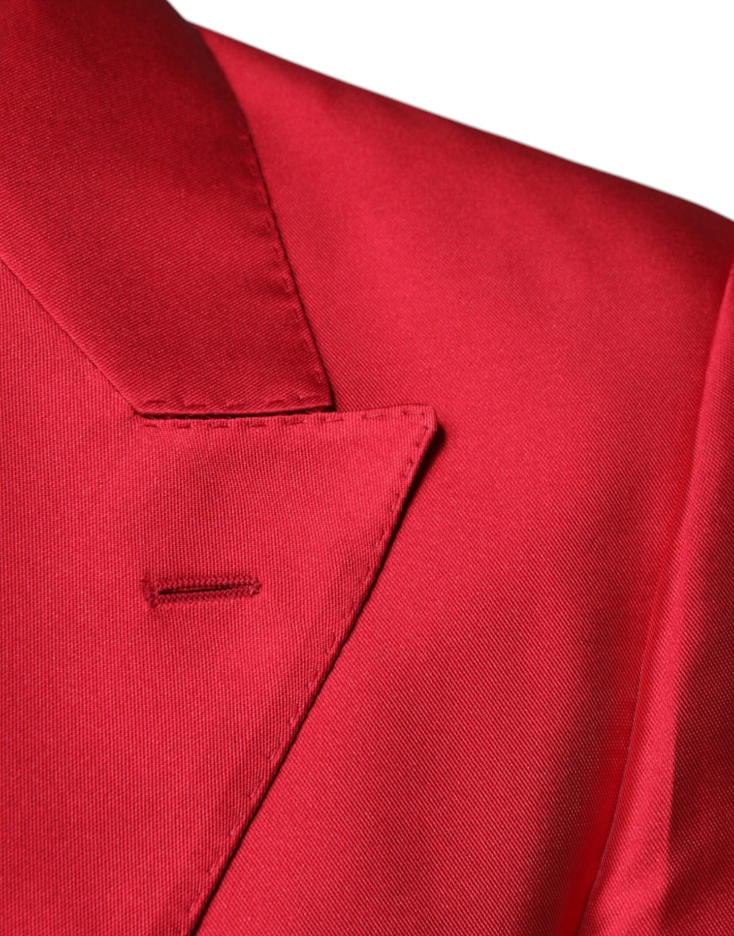 Dolce & Gabbana Red Polyester Single Breasted Formal Suit