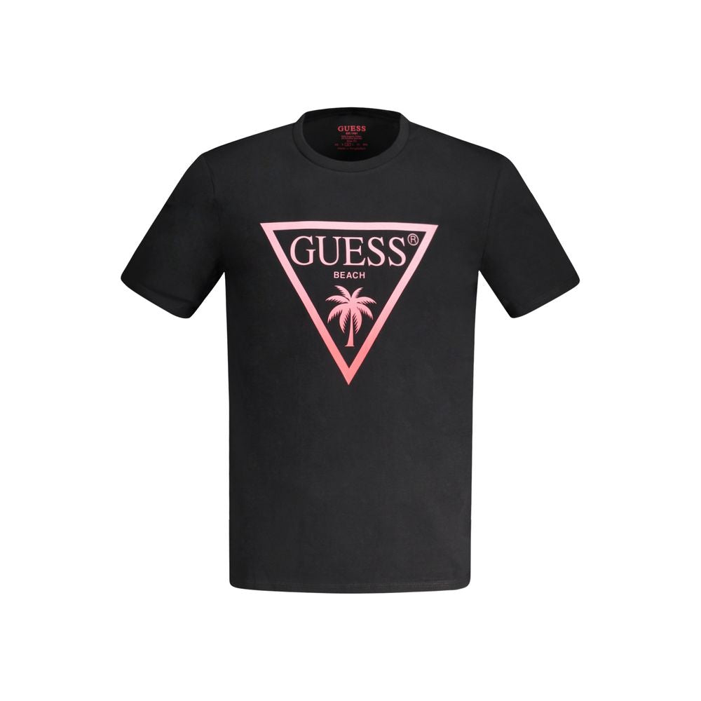 Guess Jeans Black Cotton T-Shirt