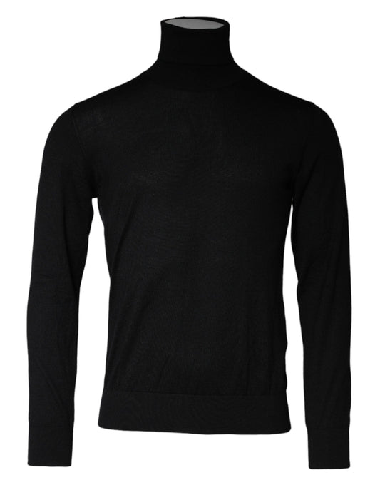 Dolce & Gabbana Black Long Sleeve Turtleneck Pullover Sweater