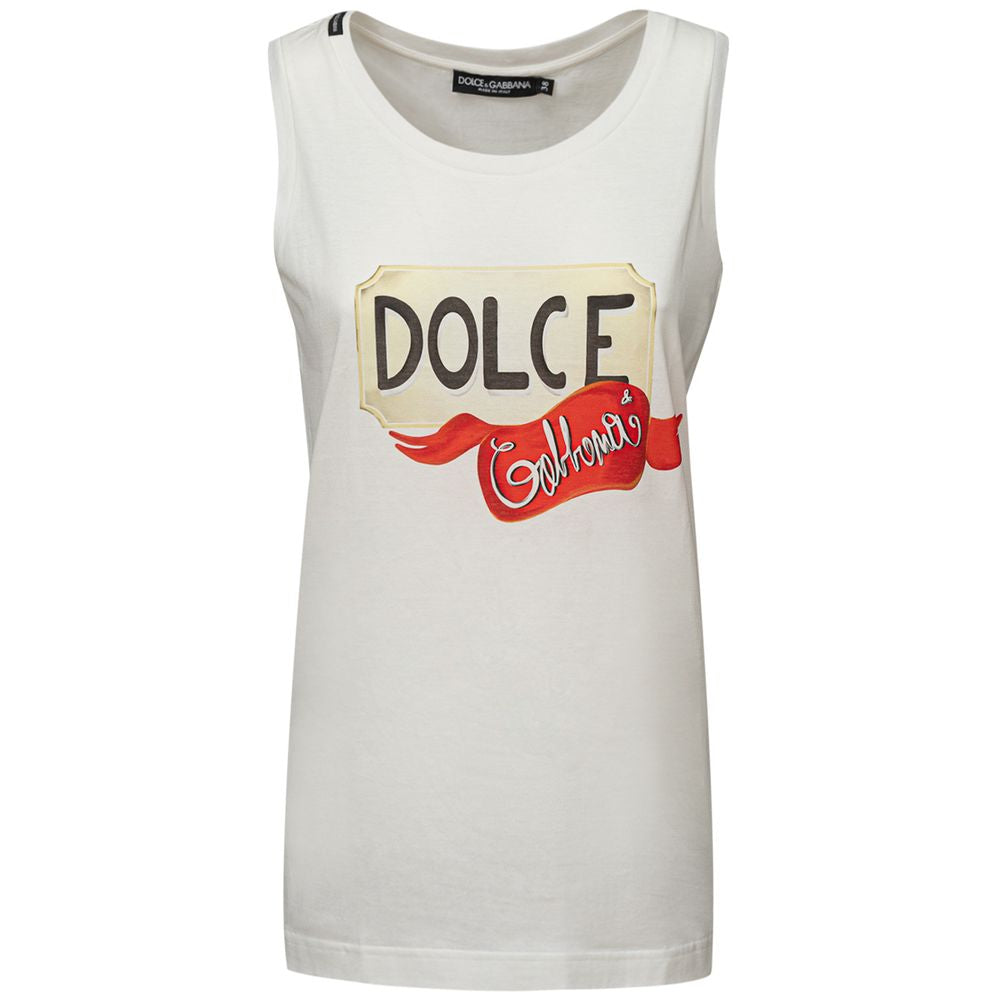 Dolce & Gabbana White Cotton Tops & T-Shirt